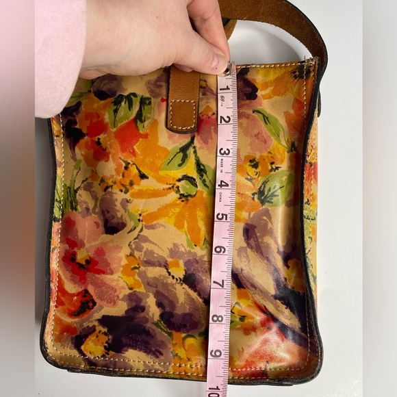 Patricia Nash Venezia 100% Italian Leather Floral Crossbody Bag - Picture 12 of 12